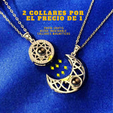 COLLAR SOL Y LUNA/ PROYECTA TE AMO EN 100 IDIOMAS❤️